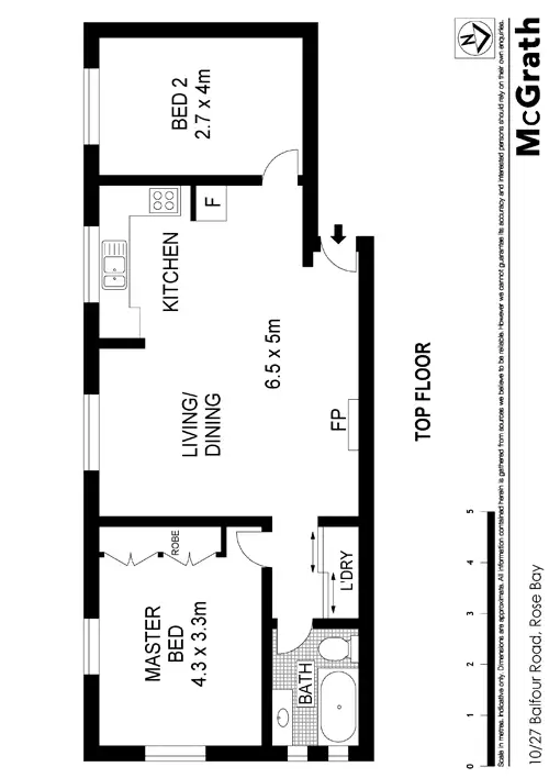 Floorplan of Homely apartment listing, 10/27 Balfour Road, Rose Bay NSW 2029