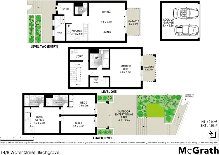 Floorplan of Homely townhouse listing, 14/8 Water Street, Birchgrove NSW 2041