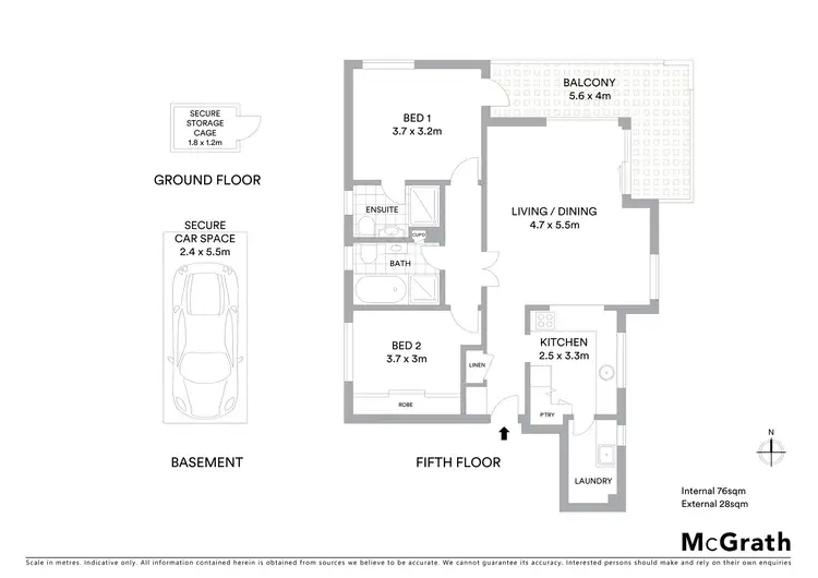 Floorplan of Homely apartment listing, 17/11 Ocean Street, Wollongong NSW 2500