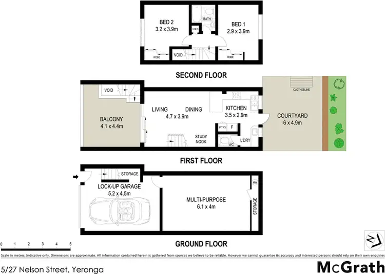 Floorplan of Homely townhouse listing, 5/27 Nelson Street, Yeronga QLD 4104
