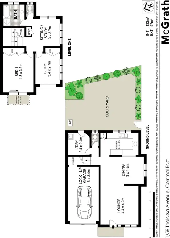 Floorplan of Homely townhouse listing, 1/58 Thalassa Avenue, East Corrimal NSW 2518