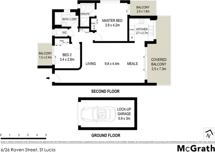Floorplan of Homely apartment listing, 6/26 Raven Street, St Lucia QLD 4067