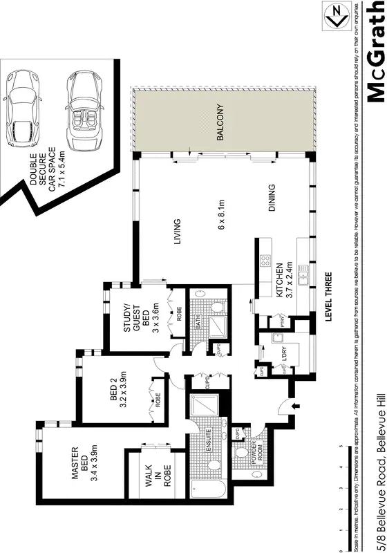 Floorplan of Homely apartment listing, 5/8 Bellevue Road, Bellevue Hill NSW 2023