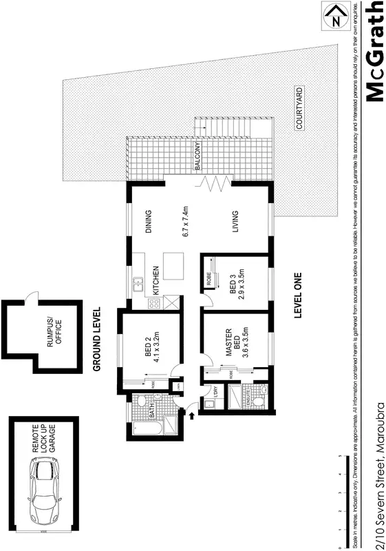 Floorplan of Homely apartment listing, 2/10 Severn Street, Maroubra NSW 2035