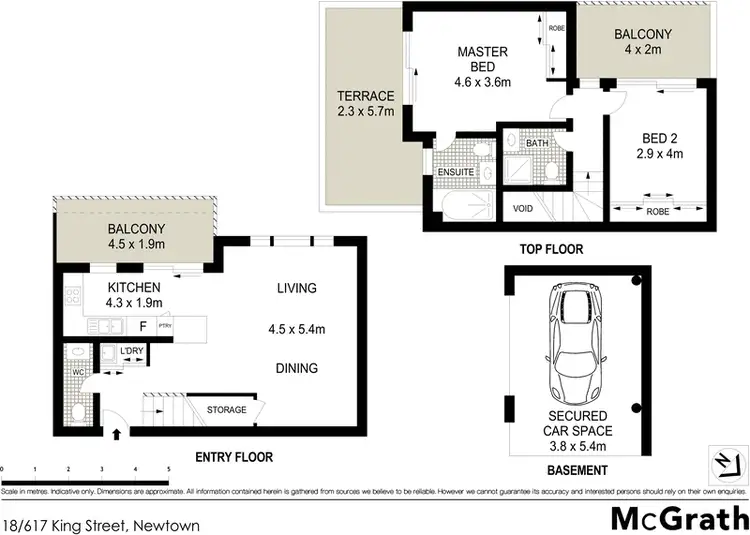 Floorplan of Homely apartment listing, 18/617 King Street, Newtown NSW 2042