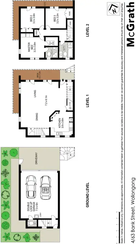Floorplan of Homely townhouse listing, 4/63 Bank Street, Wollongong NSW 2500