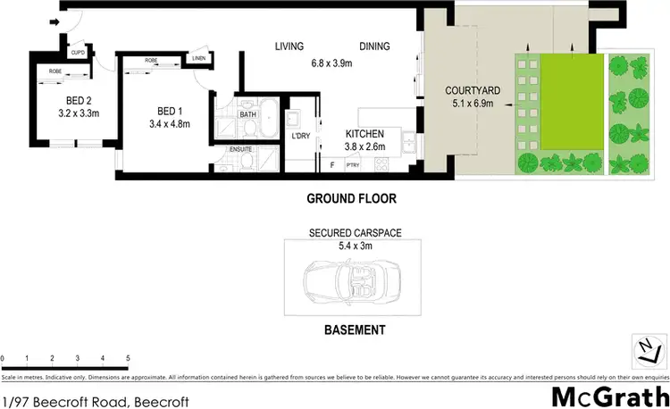 Floorplan of Homely apartment listing, 1/97 Beecroft Road, Beecroft NSW 2119