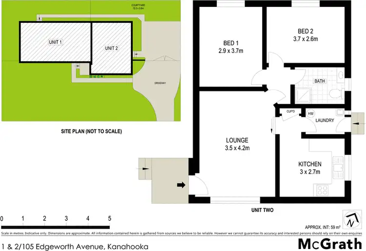 Floorplan of Homely villa listing, 1/105 Edgeworth Avenue, Kanahooka NSW 2530