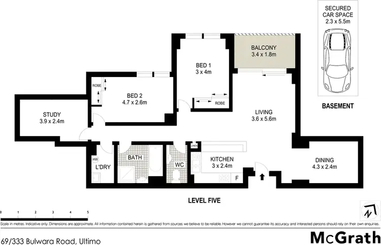 Floorplan of Homely apartment listing, 69/333 Bulwara Road, Ultimo NSW 2007