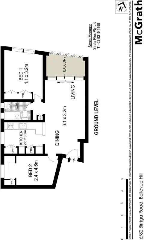 Floorplan of Homely apartment listing, 6/82 Birriga Road, Bellevue Hill NSW 2023