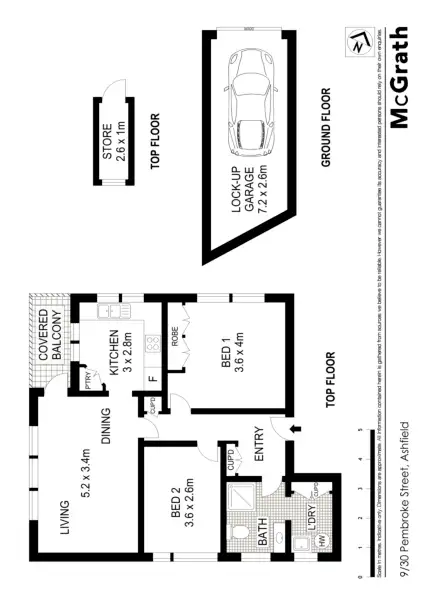 Floorplan of Homely apartment listing, 9/30 Pembroke Street, Ashfield NSW 2131