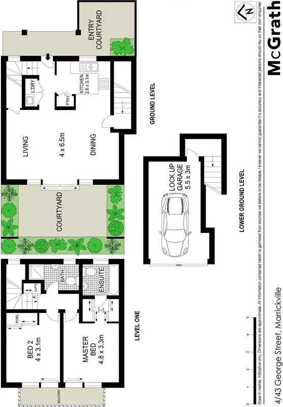 Floorplan of Homely townhouse listing, 4/43 George Street, Marrickville NSW 2204