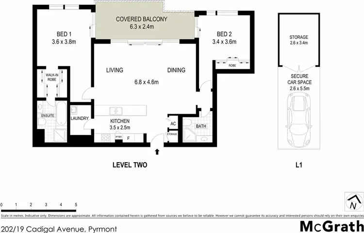 Floorplan of Homely apartment listing, 202/19 Cadigal Avenue, Pyrmont NSW 2009