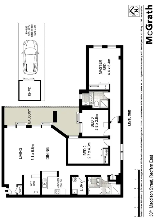 Floorplan of Homely apartment listing, 50/1 Maddison Street, Redfern NSW 2016