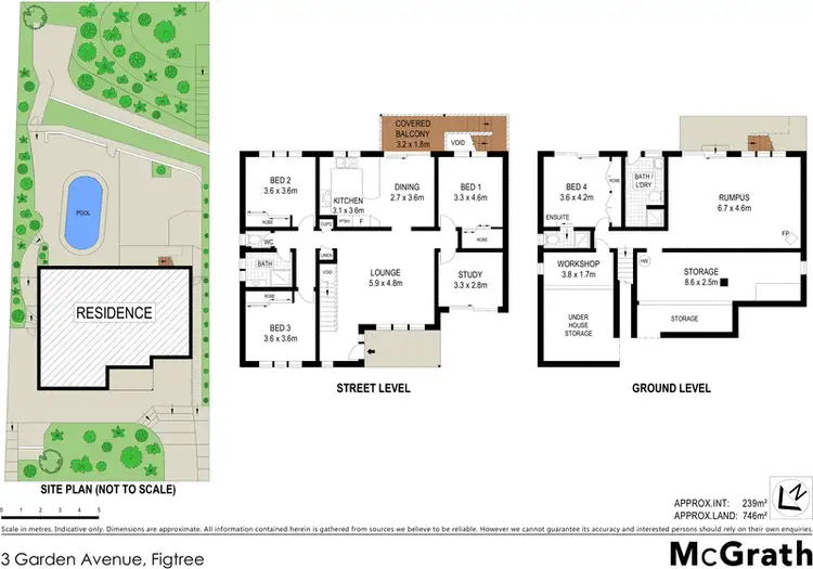 Floorplan of Homely house listing, 3 Garden Avenue, Figtree NSW 2525
