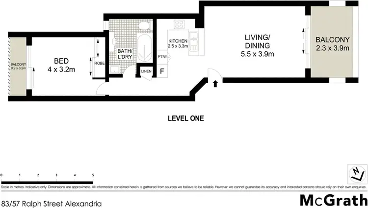 Floorplan of Homely apartment listing, 83/4 Gillespie Avenue, Alexandria NSW 2015