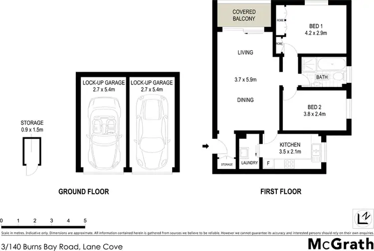 Floorplan of Homely apartment listing, 3/140 Burns Bay Road, Lane Cove NSW 2066