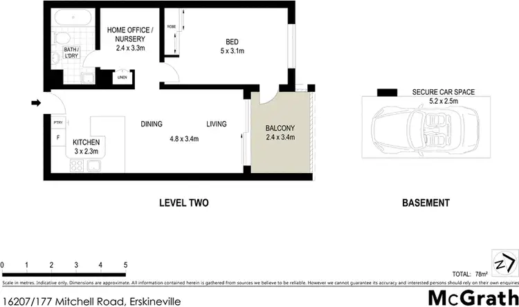Floorplan of Homely apartment listing, 16207/177 Mitchell Road, Erskineville NSW 2043