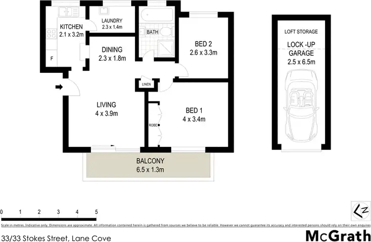 Floorplan of Homely apartment listing, 33/33 Stokes Street, Lane Cove NSW 2066