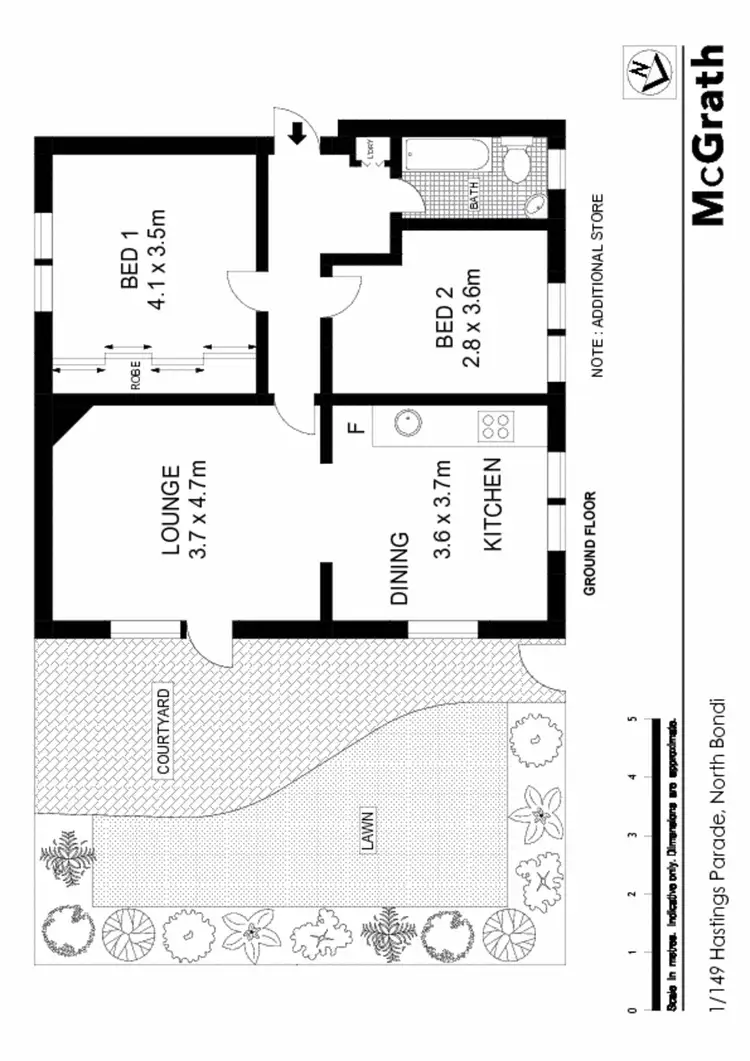 Floorplan of Homely apartment listing, 1/149 Hastings Parade, North Bondi NSW 2026