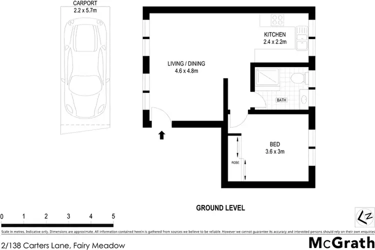 Floorplan of Homely apartment listing, 2/138 Carters Lane, Fairy Meadow NSW 2519