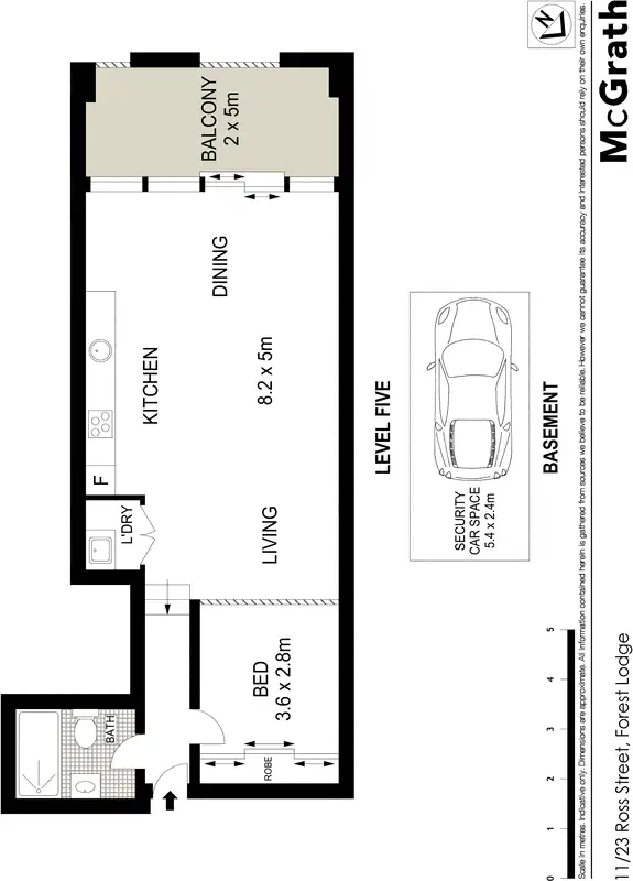 Floorplan of Homely apartment listing, 11/23 Ross Street, Forest Lodge NSW 2037