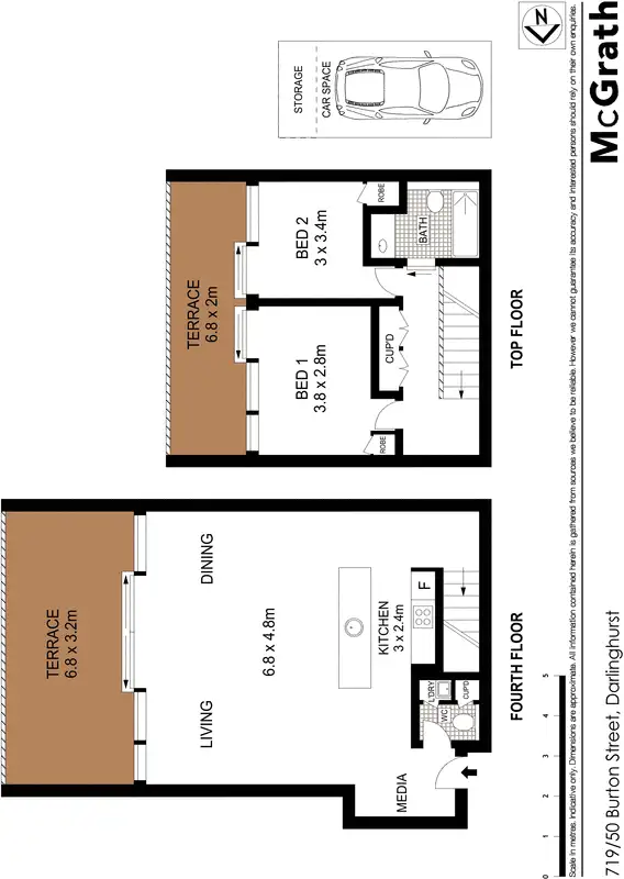 Floorplan of Homely apartment listing, 719/50 Burton Street, Darlinghurst NSW 2010