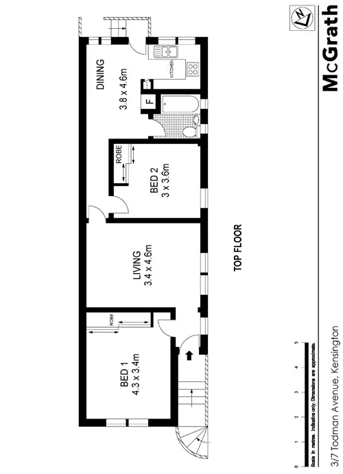 Floorplan of Homely apartment listing, 3/7 Todman Avenue, Kensington NSW 2033