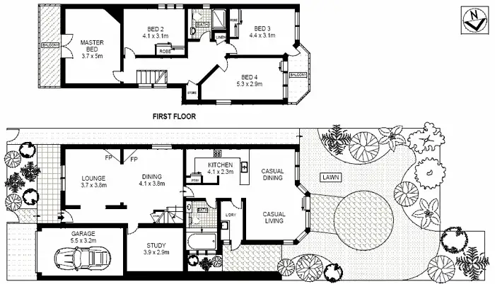 Floorplan of Homely house listing, 129 Denison Street, Bondi Junction NSW 2022