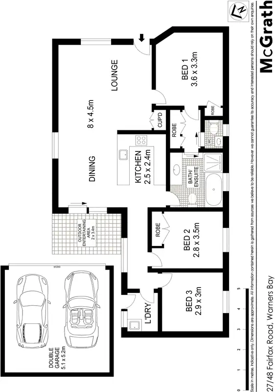 Floorplan of Homely villa listing, 27/48 Fairfax Road, Warners Bay NSW 2282