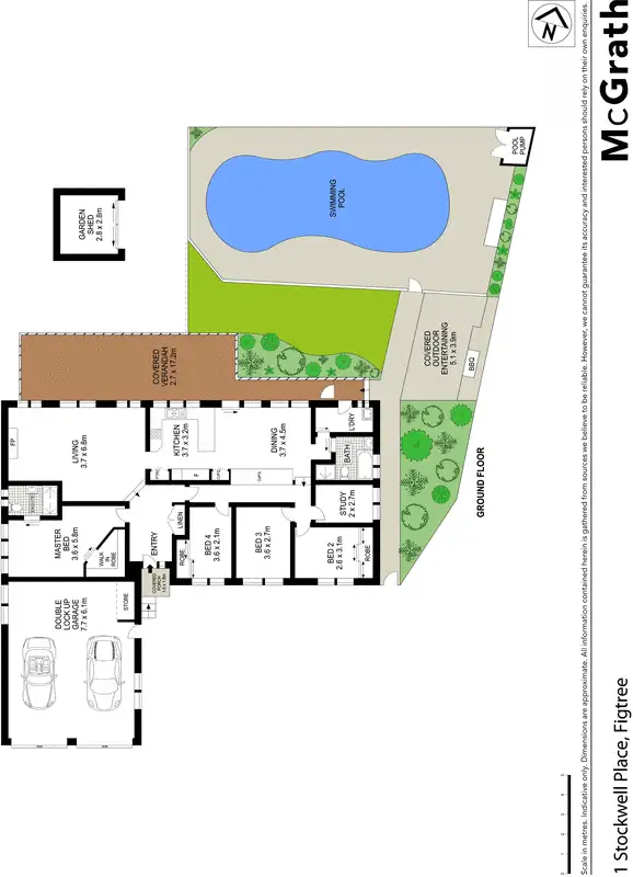 Floorplan of Homely house listing, 1 Stockwell Place, Figtree NSW 2525