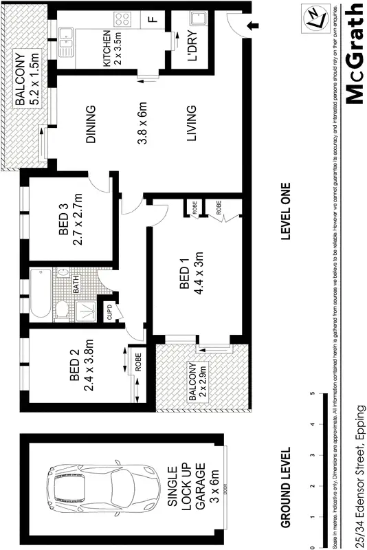Floorplan of Homely apartment listing, 25/34 Edensor Street, Epping NSW 2121