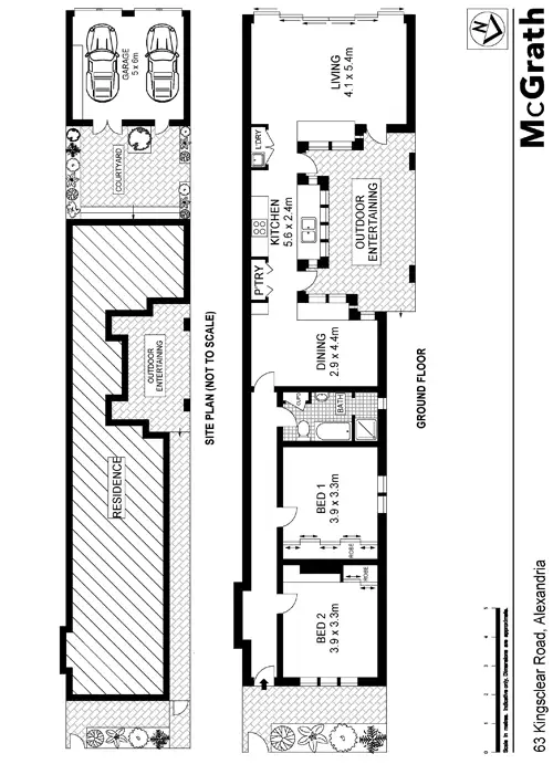 Floorplan of Homely house listing, 63 Kingsclear Road, Alexandria NSW 2015