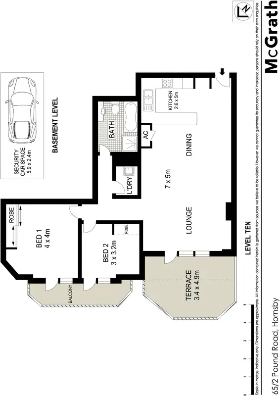 Floorplan of Homely apartment listing, 65/2 Pound Road, Hornsby NSW 2077