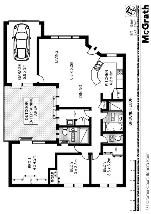 Floorplan of Homely apartment listing, 4/1 Cromer Court, Banora Point NSW 2486