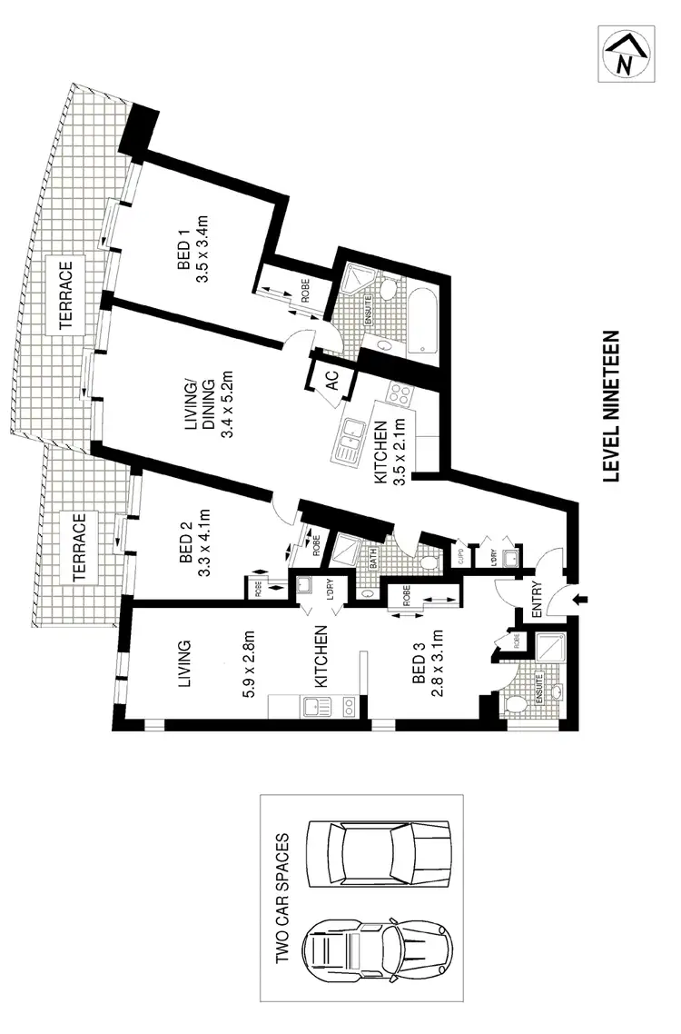 Floorplan of Homely apartment listing, 134/361 Kent Street, Sydney NSW 2000