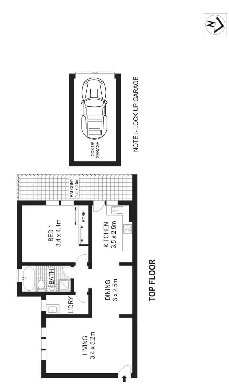 Floorplan of Homely apartment listing, 12A/77 Dudley Street, Coogee NSW 2034