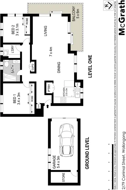 Floorplan of Homely apartment listing, 2/79 Corrimal Street, Wollongong NSW 2500