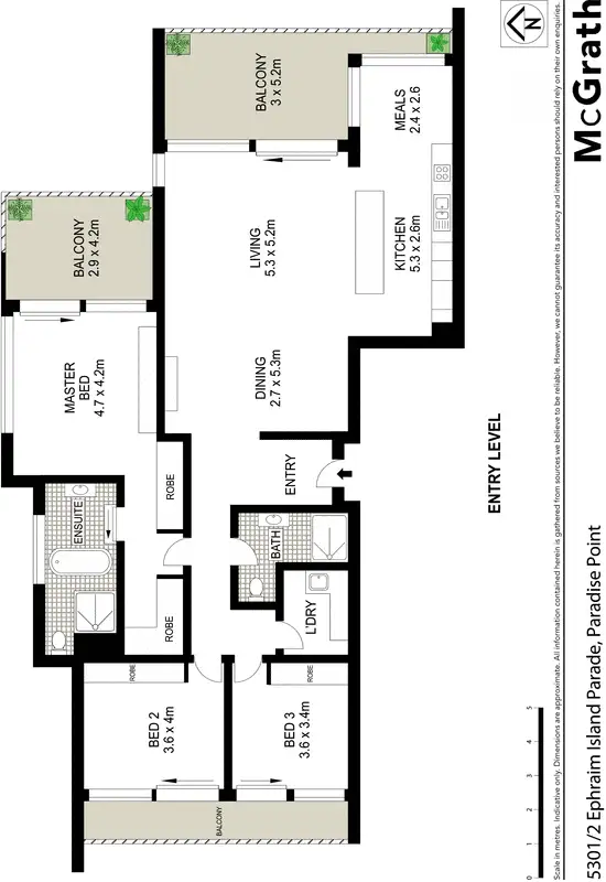 Floorplan of Homely apartment listing, 5301/2 Ephraim Island Parade, Paradise Point QLD 4216