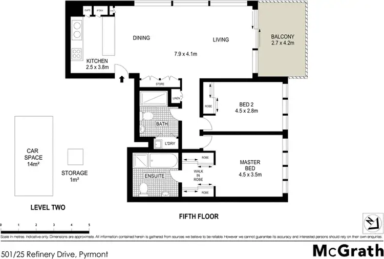 Floorplan of Homely apartment listing, 501/25 Refinery Drive, Pyrmont NSW 2009
