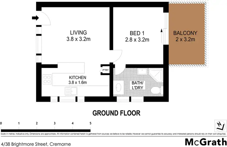 Floorplan of Homely apartment listing, 4/38 Brightmore Street, Cremorne NSW 2090