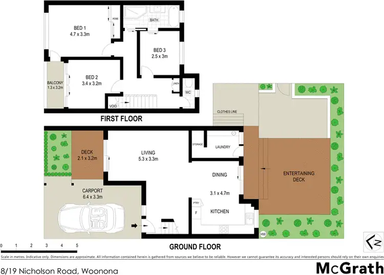 Floorplan of Homely townhouse listing, 8/19 Nicholson Road, Woonona NSW 2517