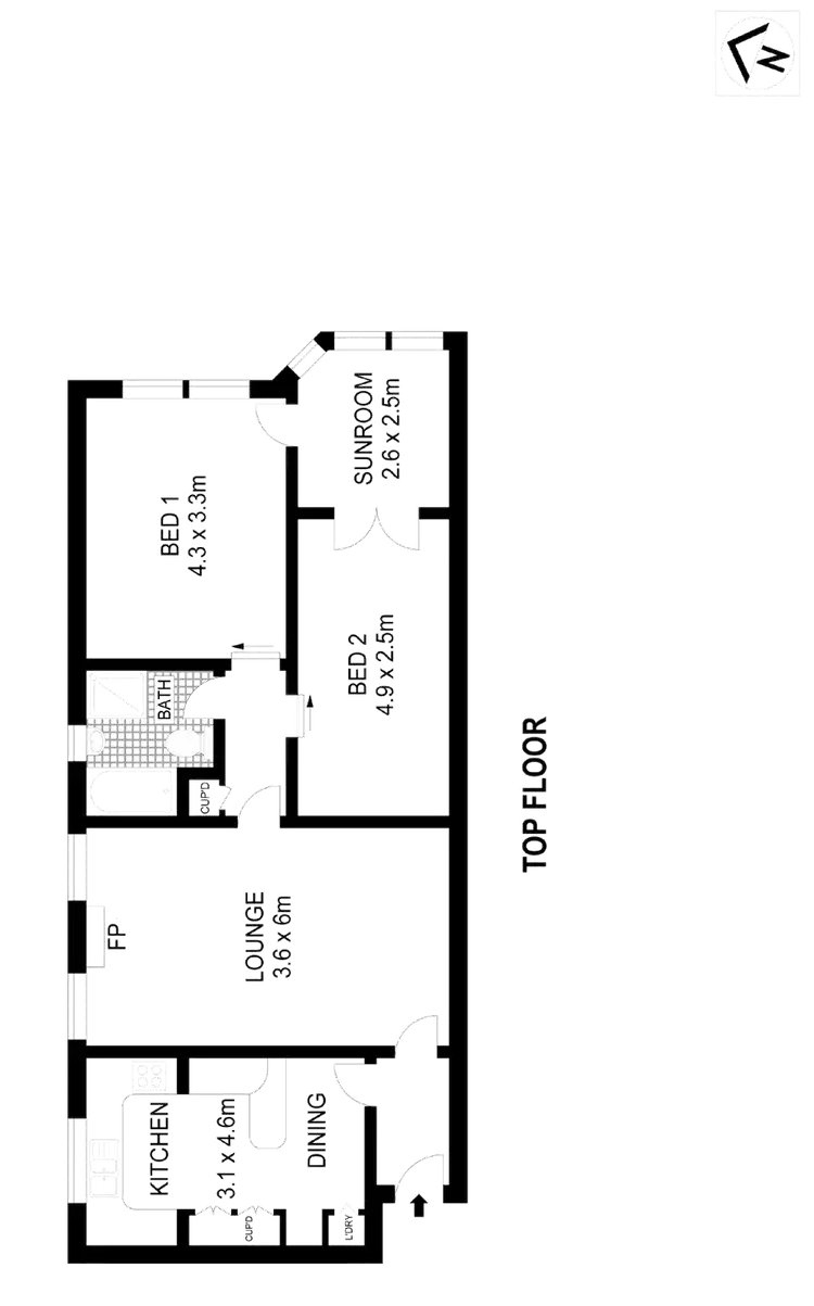 Floorplan of Homely apartment listing, 5/11 Manion Avenue, Rose Bay NSW 2029