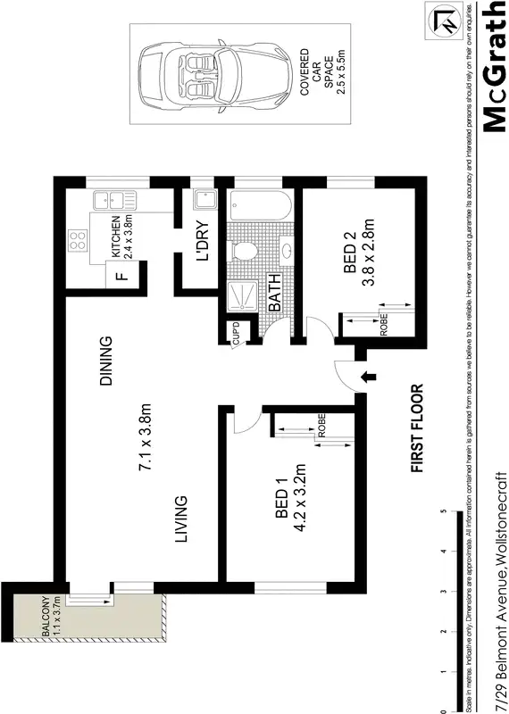 Floorplan of Homely apartment listing, 7/29 Belmont Avenue, Wollstonecraft NSW 2065