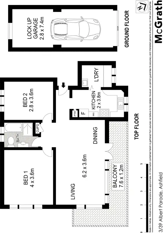 Floorplan of Homely apartment listing, 3/39 Albert Parade, Ashfield NSW 2131