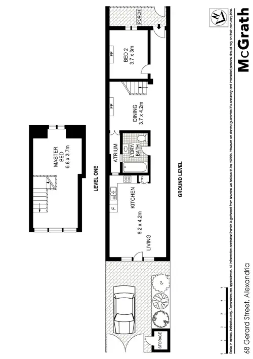 Floorplan of Homely house listing, 68 Gerard Street, Alexandria NSW 2015