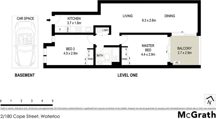 Floorplan of Homely apartment listing, 2/180 Cope Street, Waterloo NSW 2017