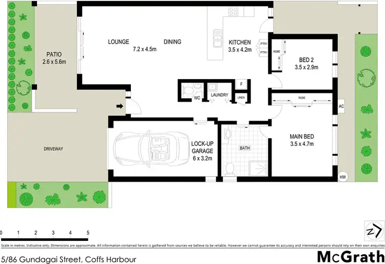 Floorplan of Homely villa listing, 5/86 Gundagai Street, Coffs Harbour NSW 2450