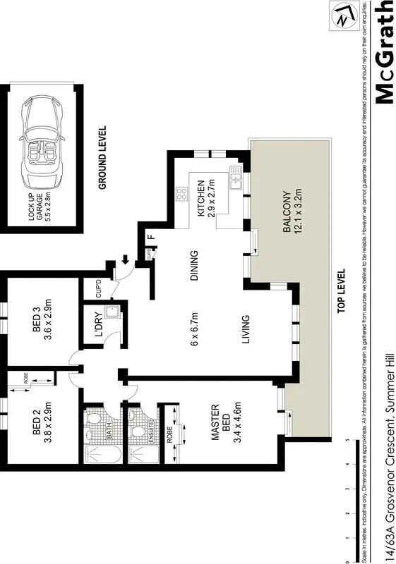 Floorplan of Homely apartment listing, 14/63A Grosvenor Crescent, Summer Hill NSW 2130