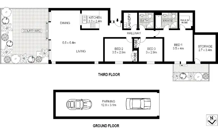 Floorplan of Homely apartment listing, 302/1 Banksia Road, Bellevue Hill NSW 2023